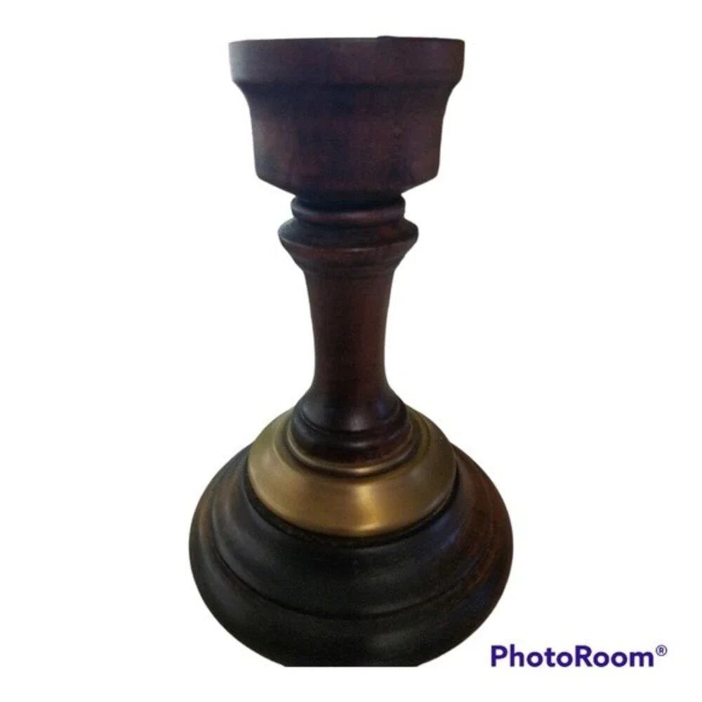 Vintage Mid Century Modern Wooden Candle Holder